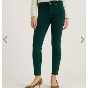 Lucky Brand Cords Ava Skinny Green Corduroy Pants